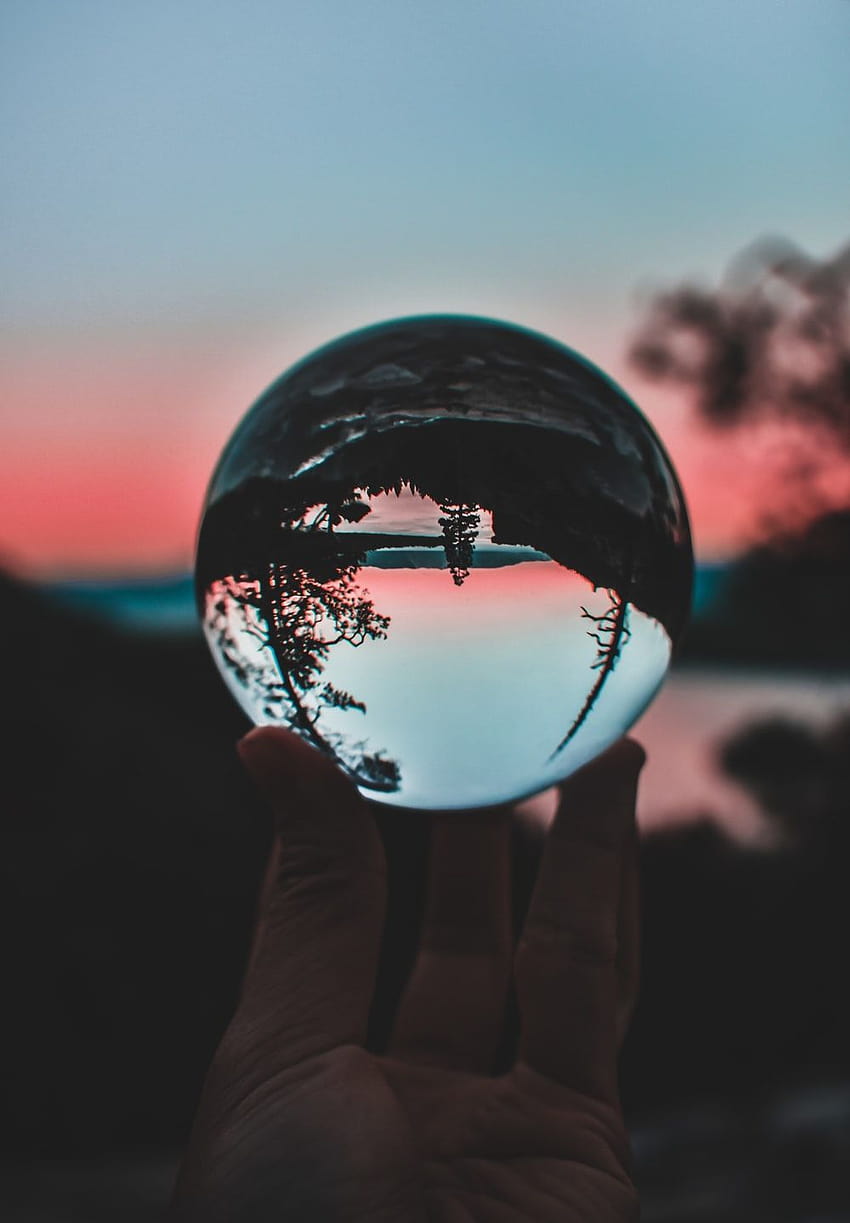 person holding clear crystal ball – Ball, glass ball HD phone wallpaper