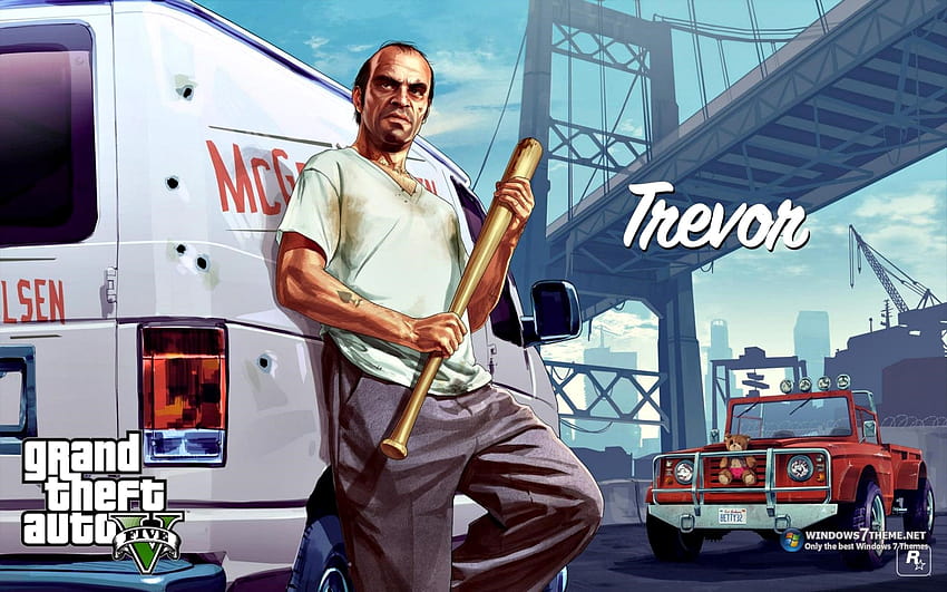 : video games, vehicle, Grand Theft Auto V, Person, Trevor Philips, profession 1920x1200 HD wallpaper