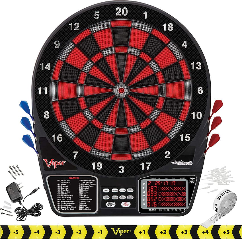 Amazon : Viper 797 Electronic Dartboard, Quick Access To 301 And Countup From Button Interface, Extended Catch Ring, 11 Square Inch Scoreboard Display, Includes Darts And Extra Tips, 43 Games And 241 Options : Sports & Outdoors HD wallpaper