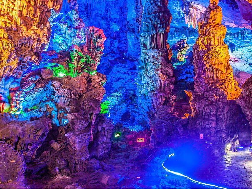 Reed Flute Cave, Guilin, China memory by @mgdizon in • Guilin HD wallpaper