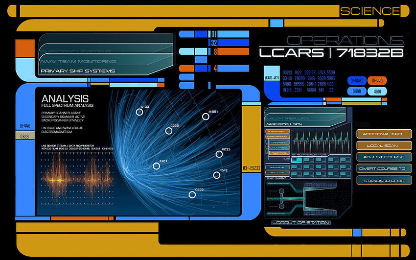 Lcars Star Trek, Star Trek Lcars HD-Hintergrundbild