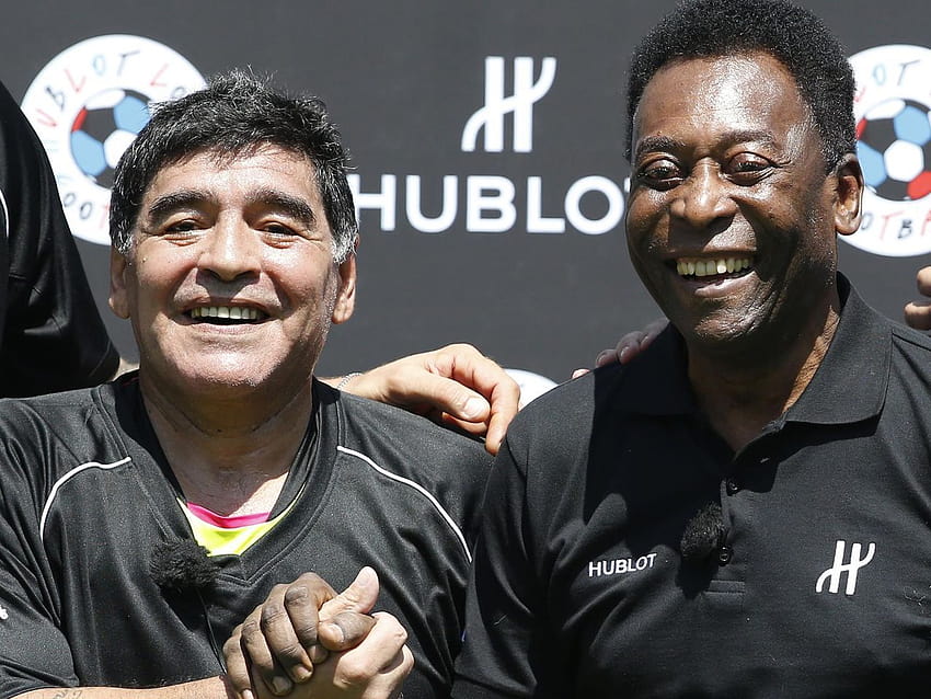 Diego Maradona: Pele Arjantin, Barcelona ve Napoli efsanesi maradona ve pele'nin yasını tutuyor HD duvar kağıdı