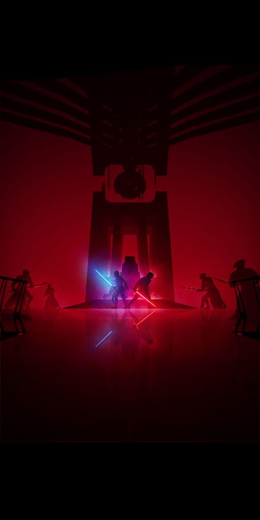 Star Wars TLJ Throne Room Lightsaber Duel por Marco Manev. 18:9 ., luta com sabre de luz Papel de parede de celular HD