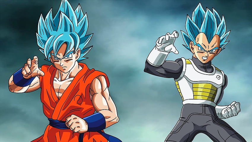 Dragon Ball FighterZ goes god mode with Super Saiyan Blue Vegeta, Goku, and Androids HD wallpaper