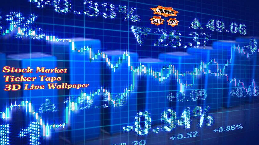 Stock Market Ticker Tape 3D HD wallpaper