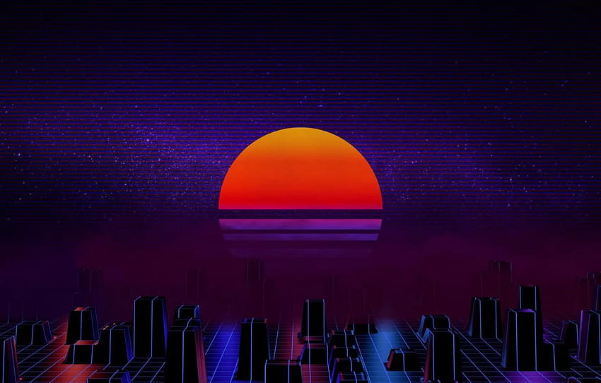 The sun, Music, Star, Background, 80s, Neon, 80's, Synth, synthwave and ...