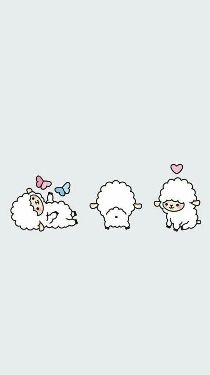 sheep's, cute aesthetic sheep HD phone wallpaper