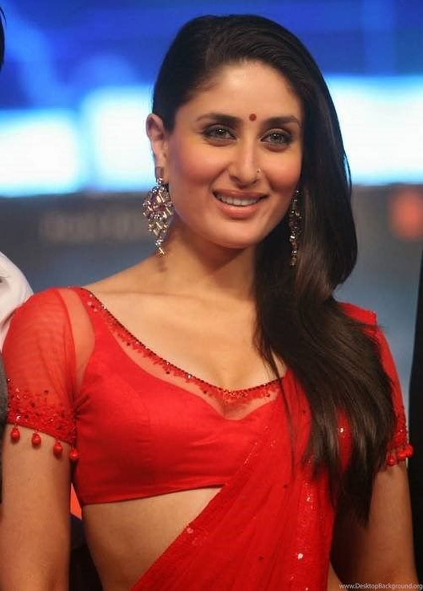 Kareena Kapoor Hot In Red Saree Attrice Kareena Kapoor Hot ... Sfondi Sfondo del telefono HD