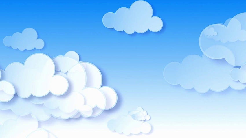 Мечтани облаци карикатура, карикатура облак фон HD тапет