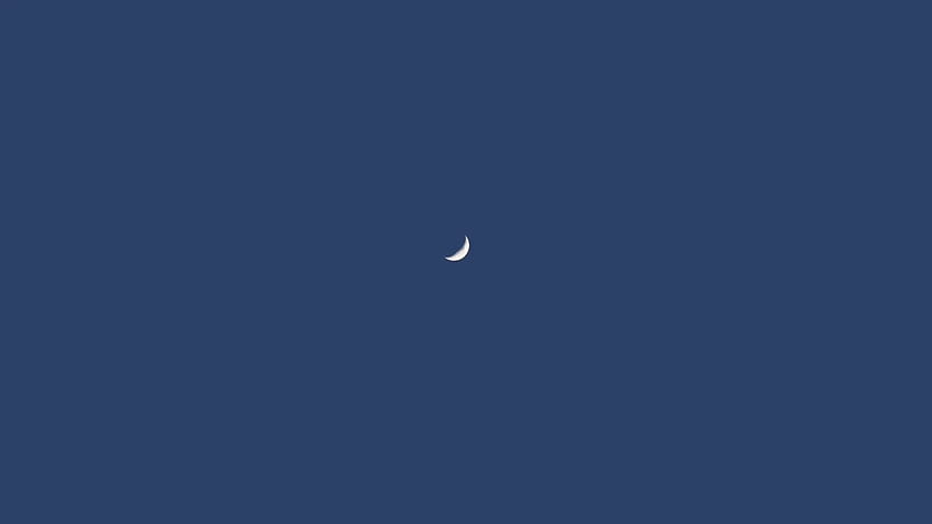 Minimalist Moon, minimalist crescent moon HD wallpaper