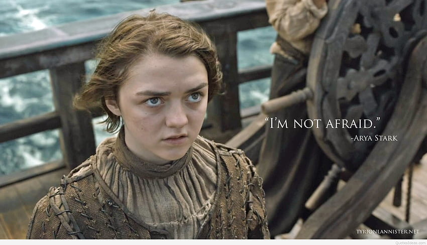 Le migliori citazioni di Game of Thrones con e, citazioni di Arya Stark Sfondo HD