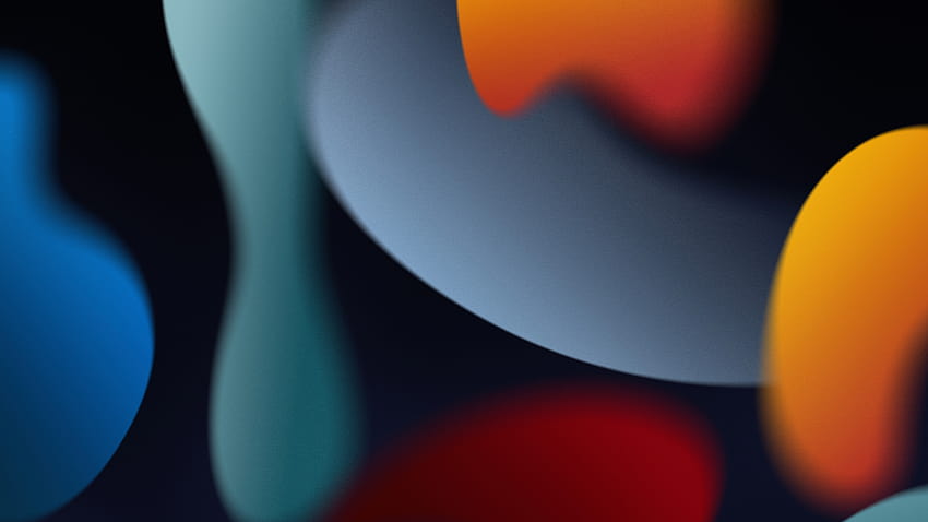 iPad Air 2022 Wallpaper 4K, Blue background, Stock, Dark Mode