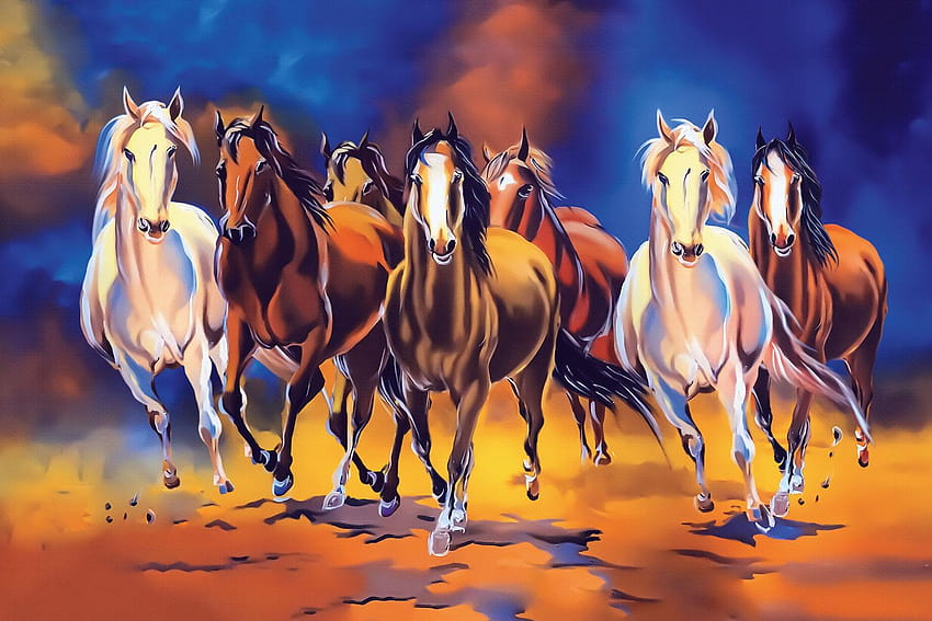 Sept chevaux, 7 chevaux Fond d'écran HD