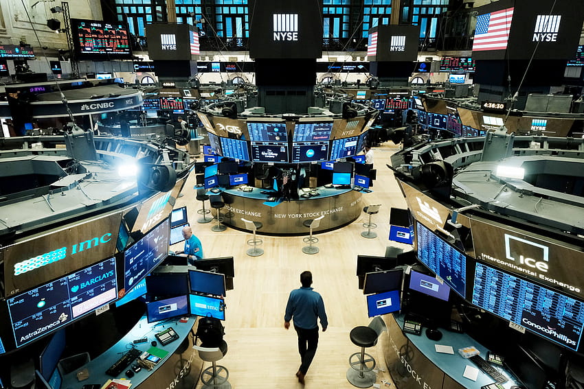 Keheningan di Wall Street: New York Stock Exchange bersiap untuk semua Wallpaper HD