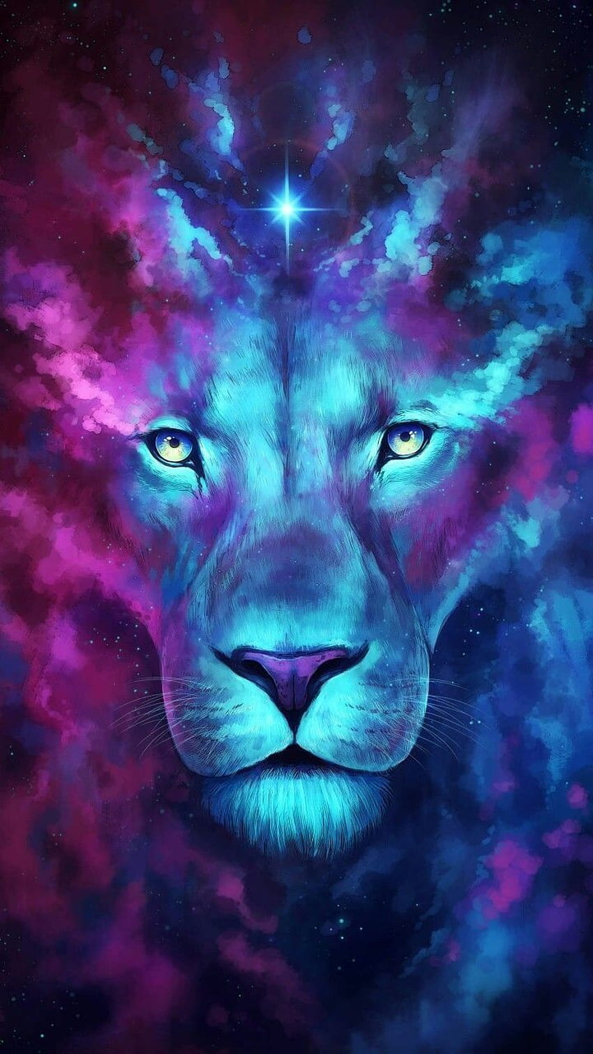 Android Lock Screen Lion, blue lion HD phone wallpaper