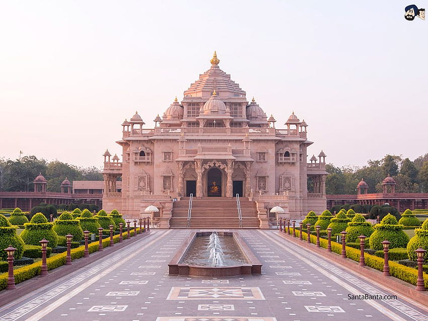 Świątynia Swaminarayan Akshardham w Gandhinagar, Gujarat Tapeta HD