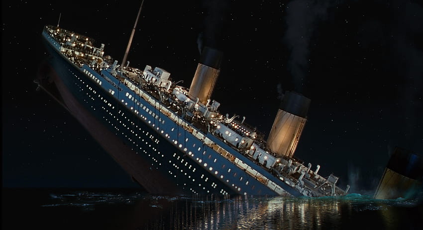 Cena do navio Titanic afundando / e móvel, navio titânico papel de parede HD