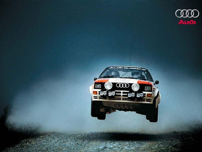 Audi Quattro Rally Jump HD wallpaper