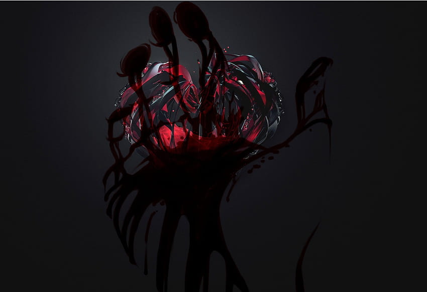 : black, illustration, heart, red, blood, ART, light, flower, darkness, Sense, computer , human body, organ 1577x1080, human blood HD wallpaper