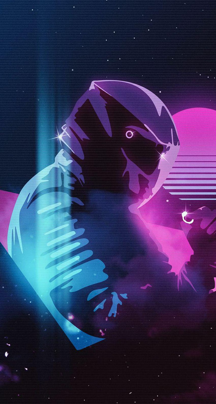 New retro wave in 2019, retrowave space android HD phone wallpaper