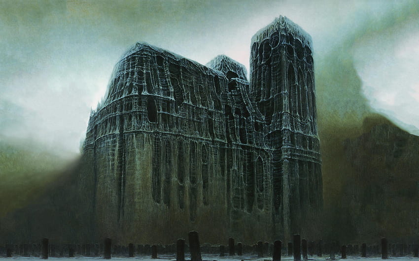 Cathédrales d'œuvres d'art Zdzislaw Beksinski Fond d'écran HD