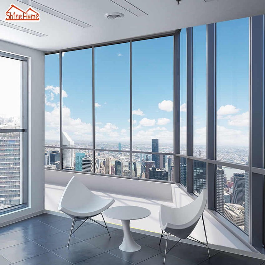 ShineHome 3d Large Custom Office Window Building View 3, home office HD phone wallpaper