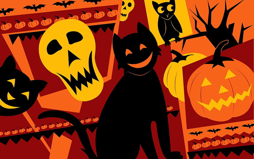 54 Halloween illustration, owl halloween HD wallpaper