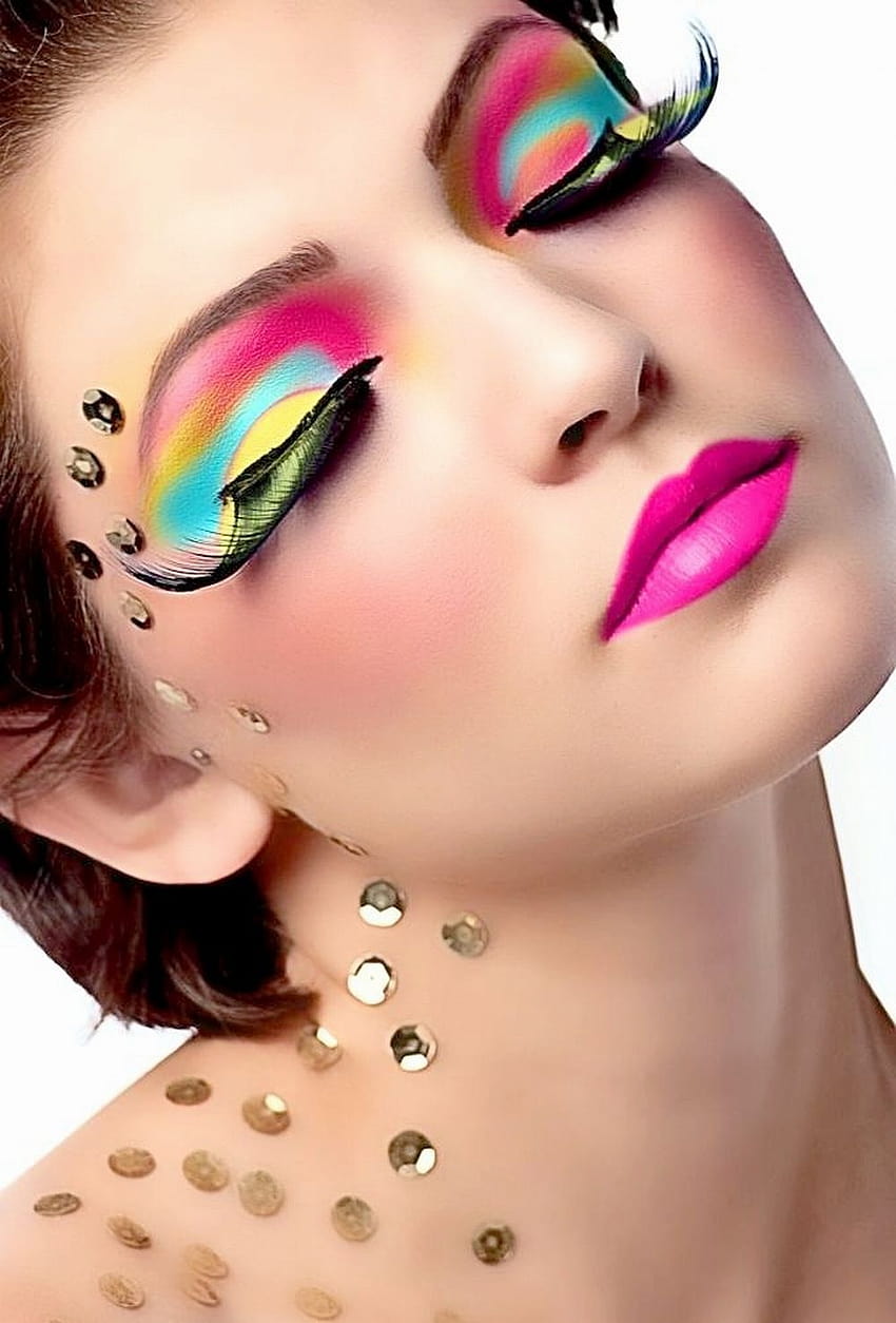 Piękny modelowy makijaż oczu Tapeta na telefon HD