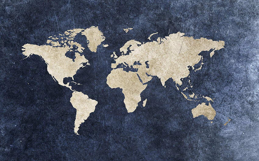 Карта на света HD тапет