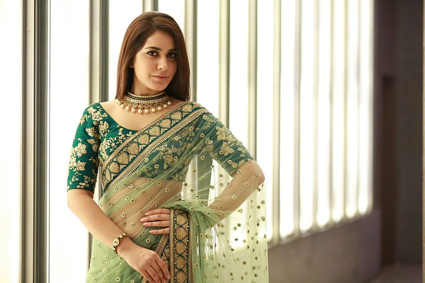 Rashi Khanna Saree แบบดั้งเดิม, Rashi Khanna Saree วอลล์เปเปอร์ HD