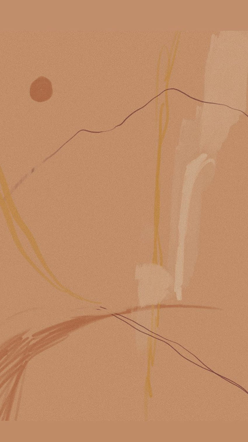 Pastelowe estetyczne brązowe tła, brązowy minimalistyczny Tapeta na telefon HD