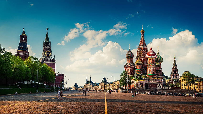Moscow, Red Square, city landscape 1920x1080 Full HD wallpaper