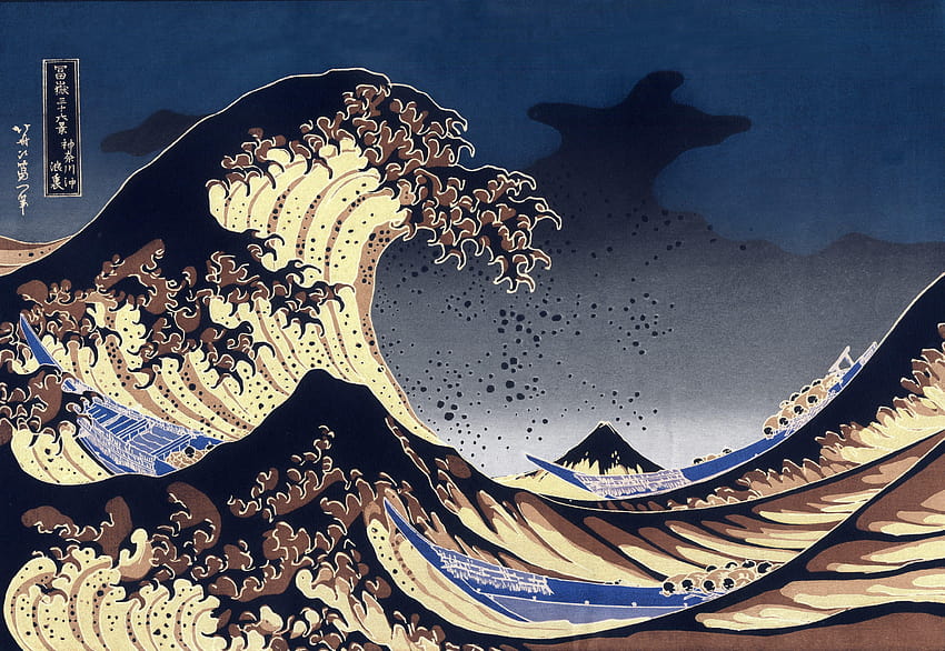 tsunami, The Great Wave off Kanagawa, Katsushika Hokusai HD wallpaper