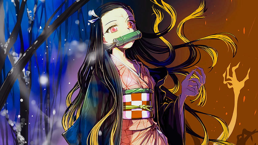 Purple anime nezuko HD wallpaper | Pxfuel