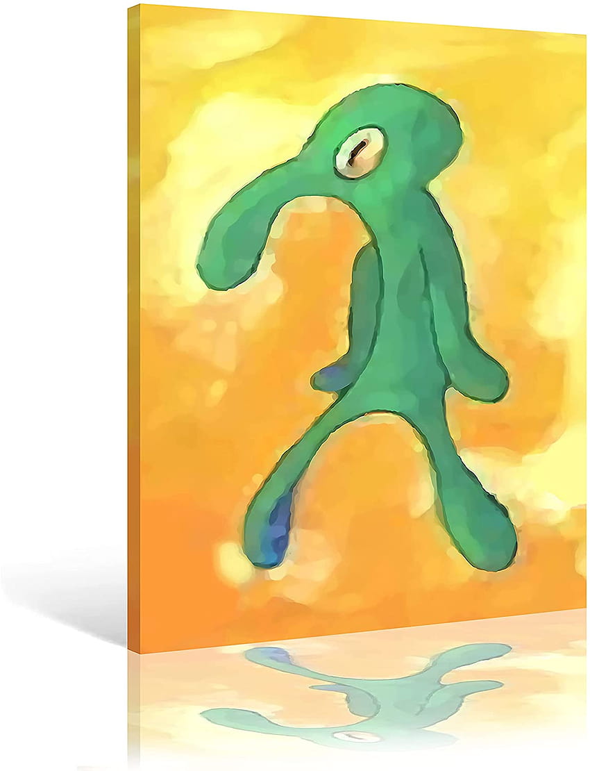 Bold And Brash Bold And Brash Painting Canvas Wall Art Squidward Paintings Abstract Modern Style for Living Room Bedroom Bathroom: Posters & Prints HD phone wallpaper