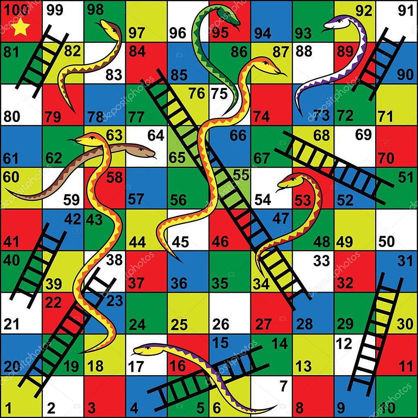 Jogo de Tabuleiro Snakes and Ladders, Snakes, ladders, start, finish, jogo infantil, cobra e escada Papel de parede de celular HD