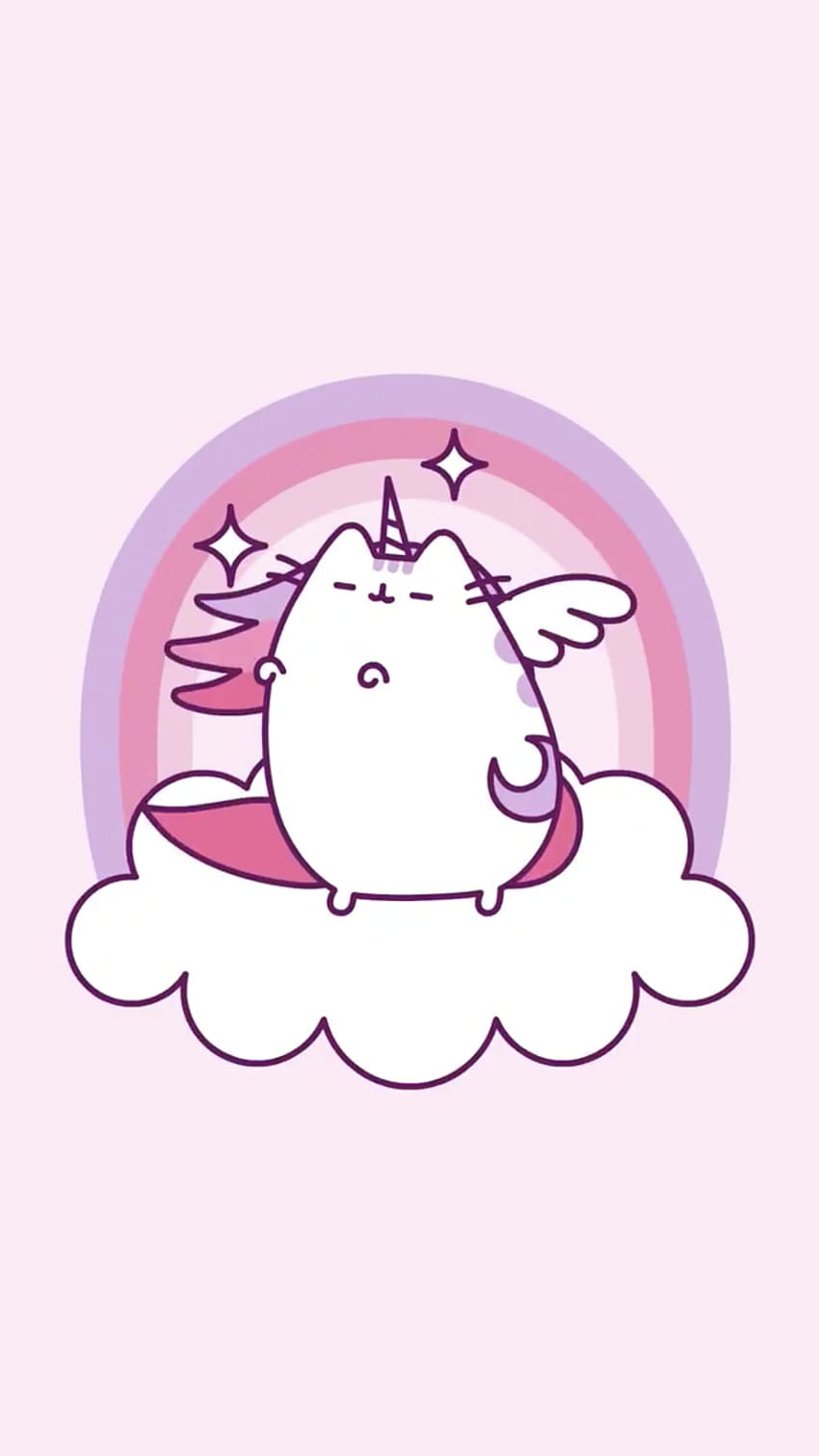 Summer Unicorn Pusheen, unicorn cat HD phone wallpaper