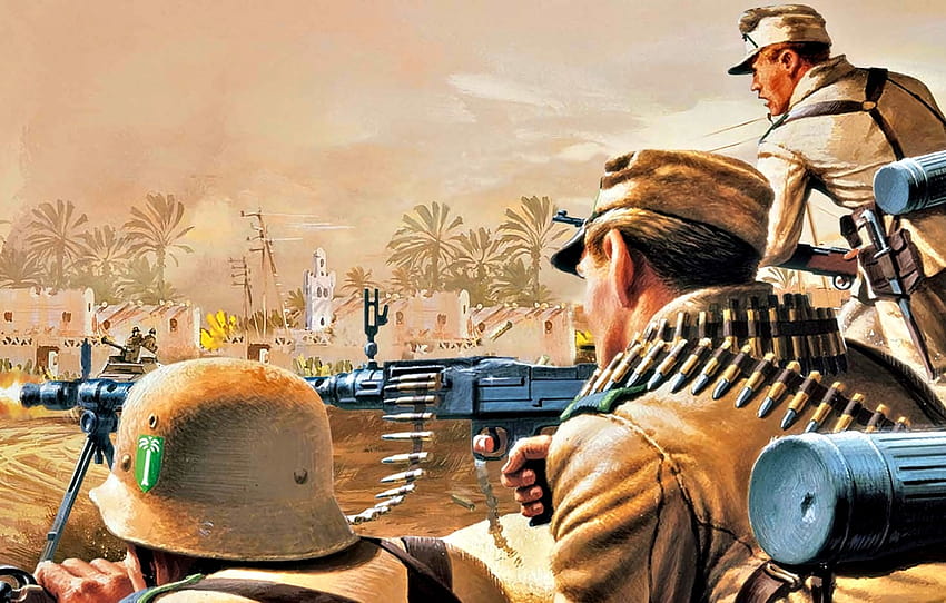 Soldiers, Machine gun, WWII, MG, ww2 germany HD wallpaper