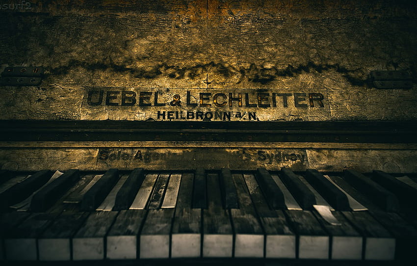 keys, piano, Old Piano , section музыка HD wallpaper