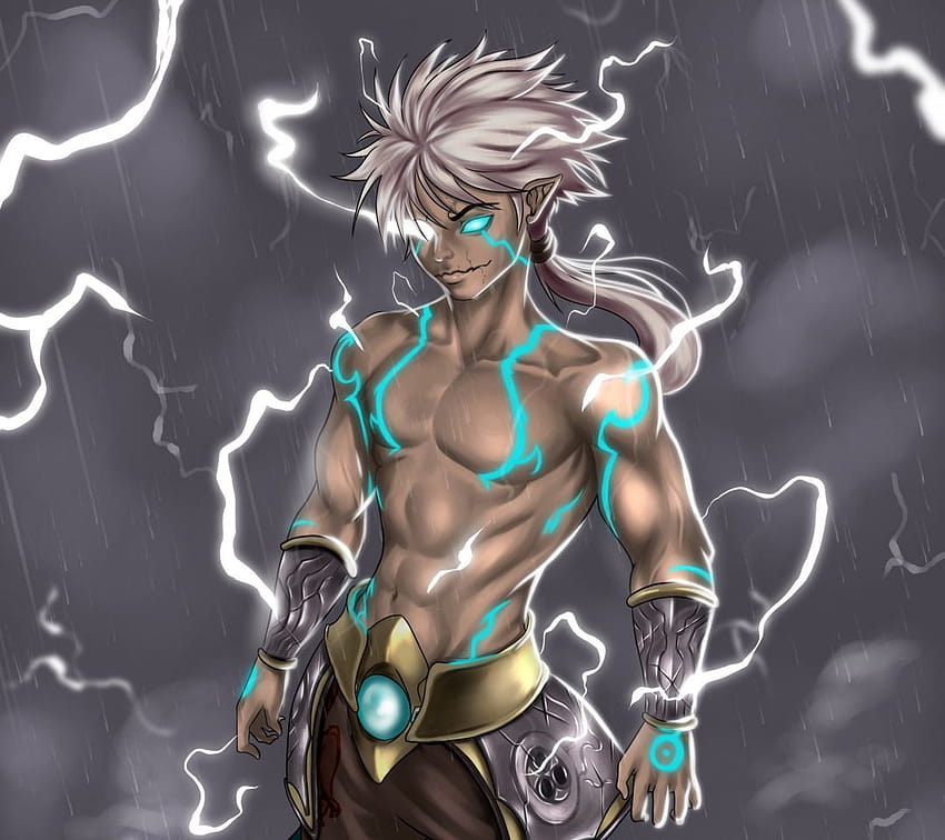 lightning, art, power, Raijin, thundergod, Japan thundergod, section art in resolution 1080x960 HD wallpaper