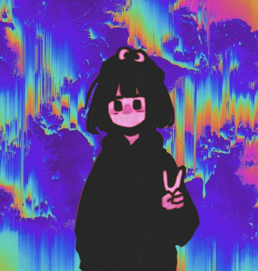 psychedelic pfp, grunge anime pfp HD phone wallpaper