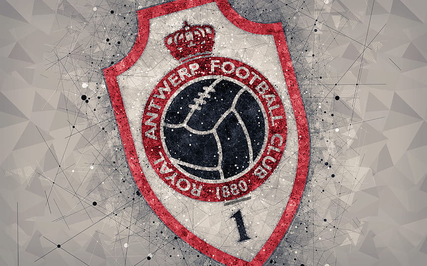 Royal Antwerp FC, art géométrique, logo Fond d'écran HD
