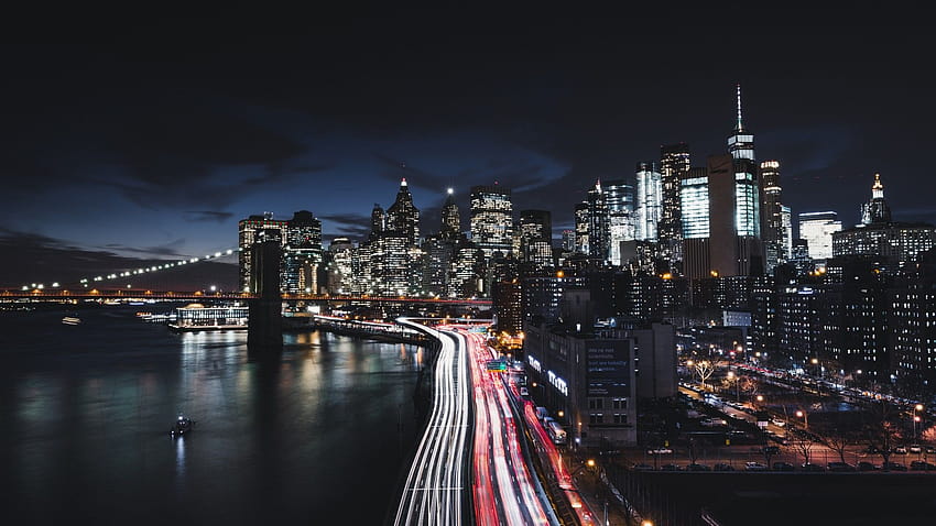 2 New York City At Night, aesthetic city at night HD wallpaper | Pxfuel