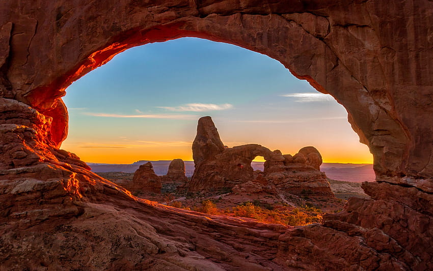 Trevel Arches National Park in USA, arches national park landscape HD wallpaper