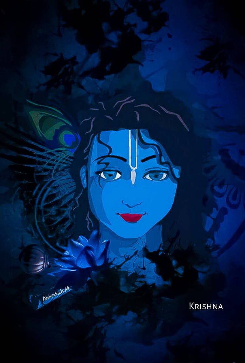 Krishna by AbhishekM35, iphone krishna HD phone wallpaper
