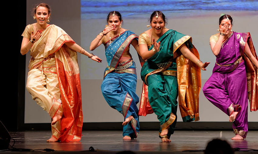 Danza popolare indiana, danza lavani Sfondo HD