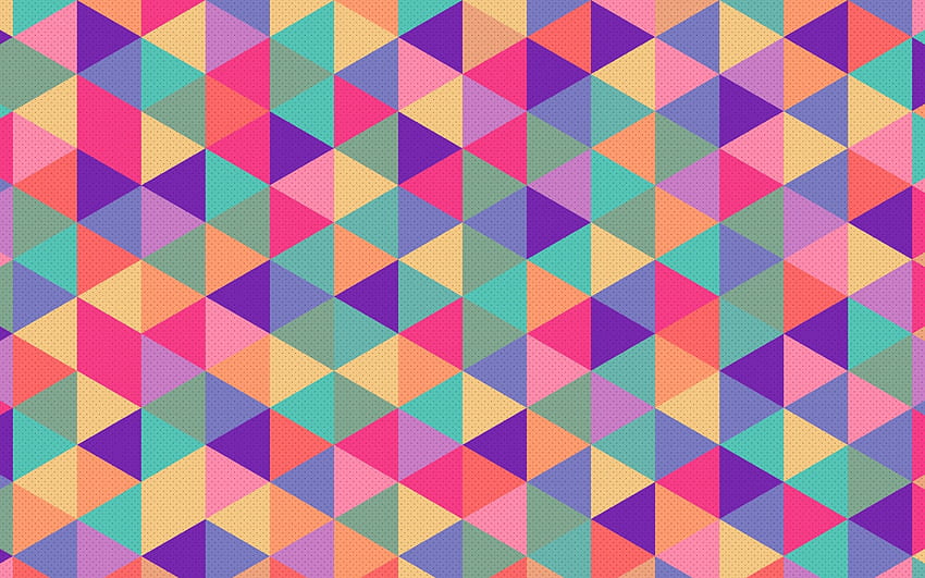 2880x1800 Retro Triangles, Colorful, Pattern HD wallpaper