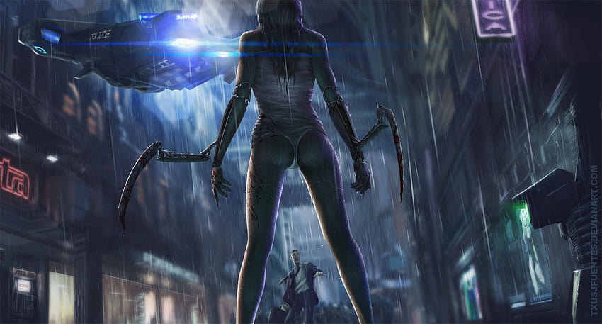 Cyberpunk 2077, videojuego, HQ Cyberpunk 2077, cyborg cyberpunk 2077 fan art digital fondo de pantalla