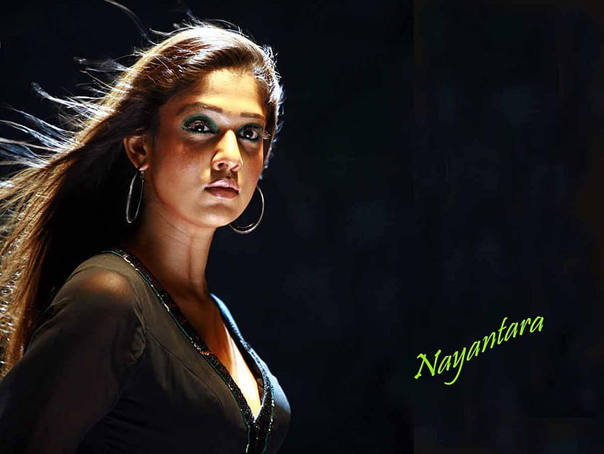 Nayanthara Hot Look in Black Top High Definition Tapeta HD
