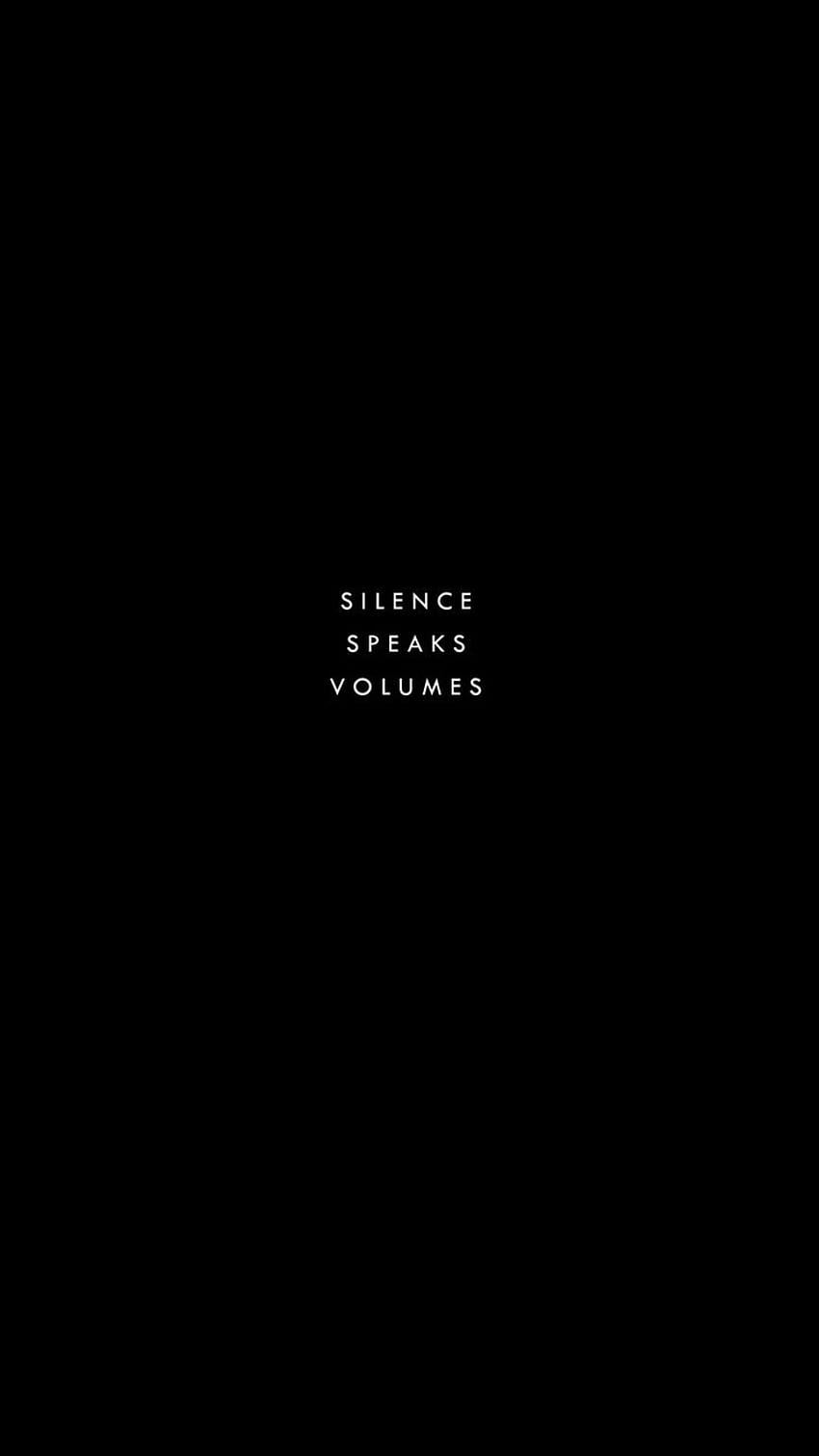 silence speaks volumes request @dilshad, keep quiet HD phone wallpaper